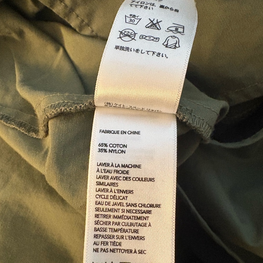 Kate Spade Olive Double-Breasted Trench Coat - Picture 11 of 12